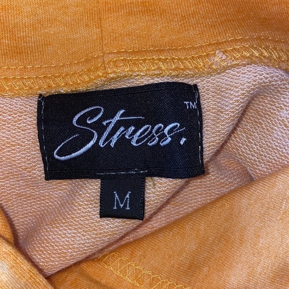 Stress Embroidered Long Sleeve Cropped Hoodie - Picture 5 of 6